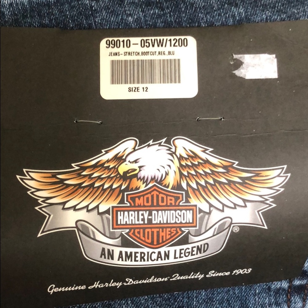 NWT Harley Davidson Blue Jeans Size 12. - Picture 6 of 7